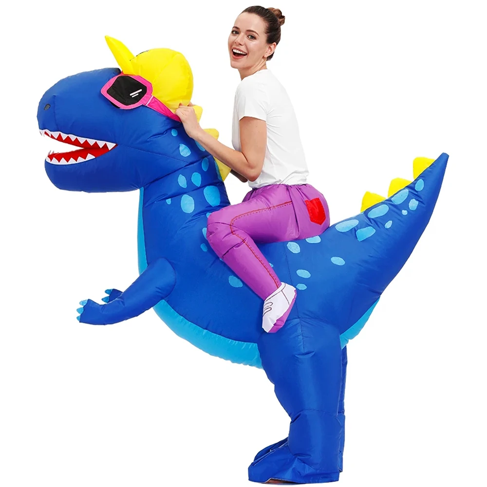 Disfraz inflable de dinosaurio para adultos y niños, traje de Mascota para fiesta, Cosplay, Halloween, gran oferta - Image 5